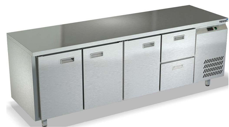 Морозильный стол для профессиональной кухни боковой агрегат, столешница камень, без борта СПБ/М-322/32-2206 (2280x600x850 мм)