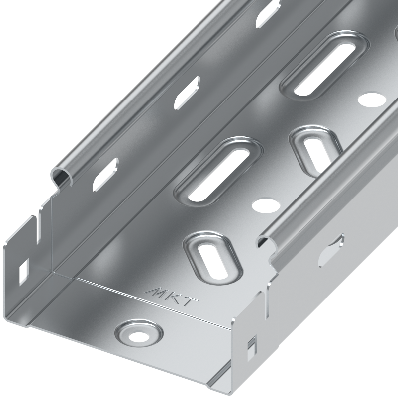 Лоток перфорированный 100х500х3000 мм, толщина 1,2 мм, сендзимир