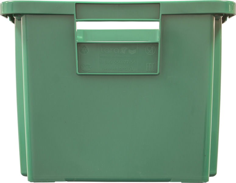 Ящик мясной 218-1 пищевой 600х400х300 мм вкладываемый сплошной зеленый