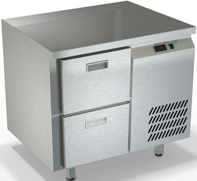 Морозильный стол боковой агрегат, столешница полипропилен, борт СПБ/М-623/02-906 (900x600x850 мм)