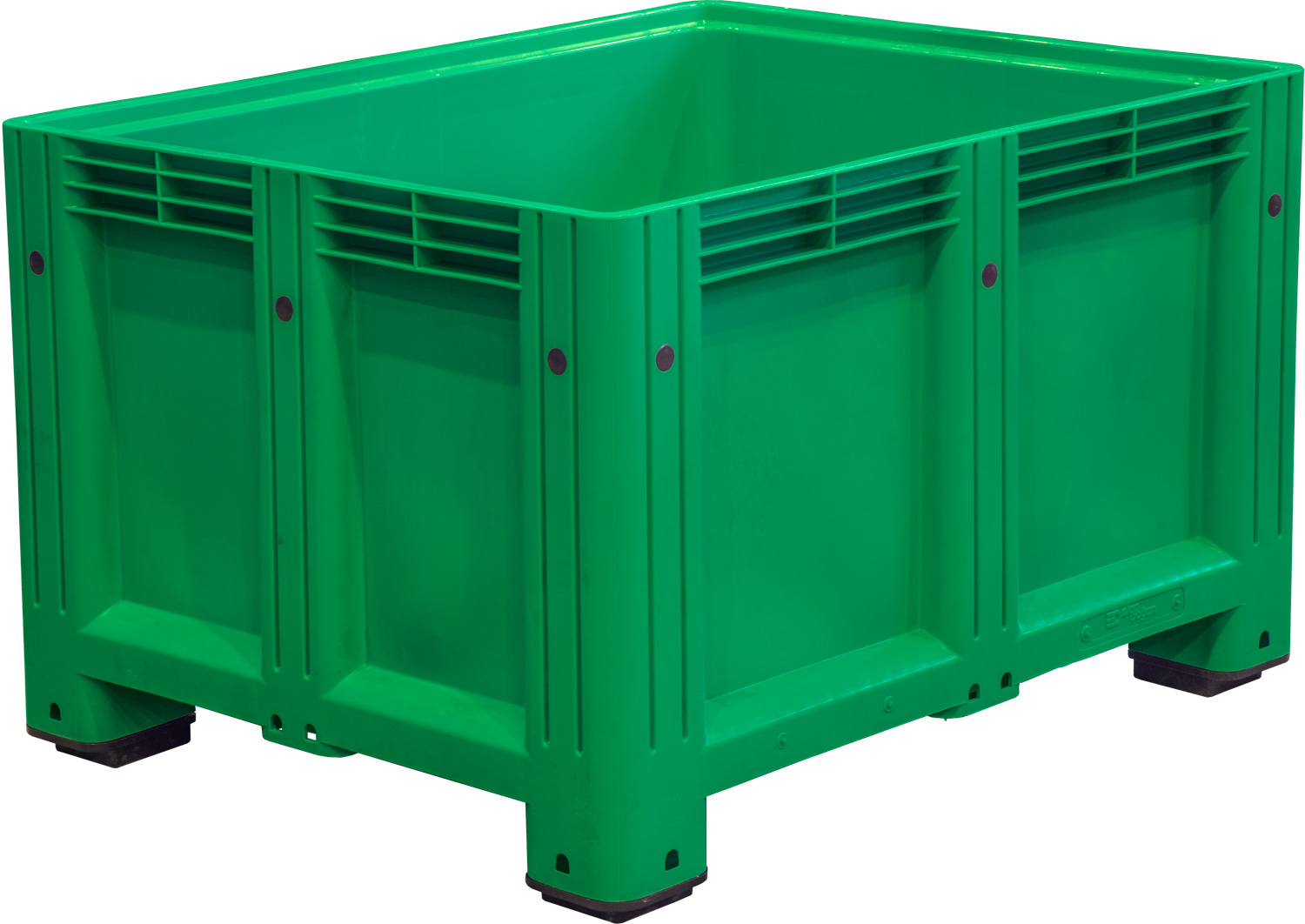 Big Box сплошной на ножках зеленый D-Box 1210 S (760) зеленый 1200x1000x760 мм Полиэтилен низкого давления (HDPE) 625 л