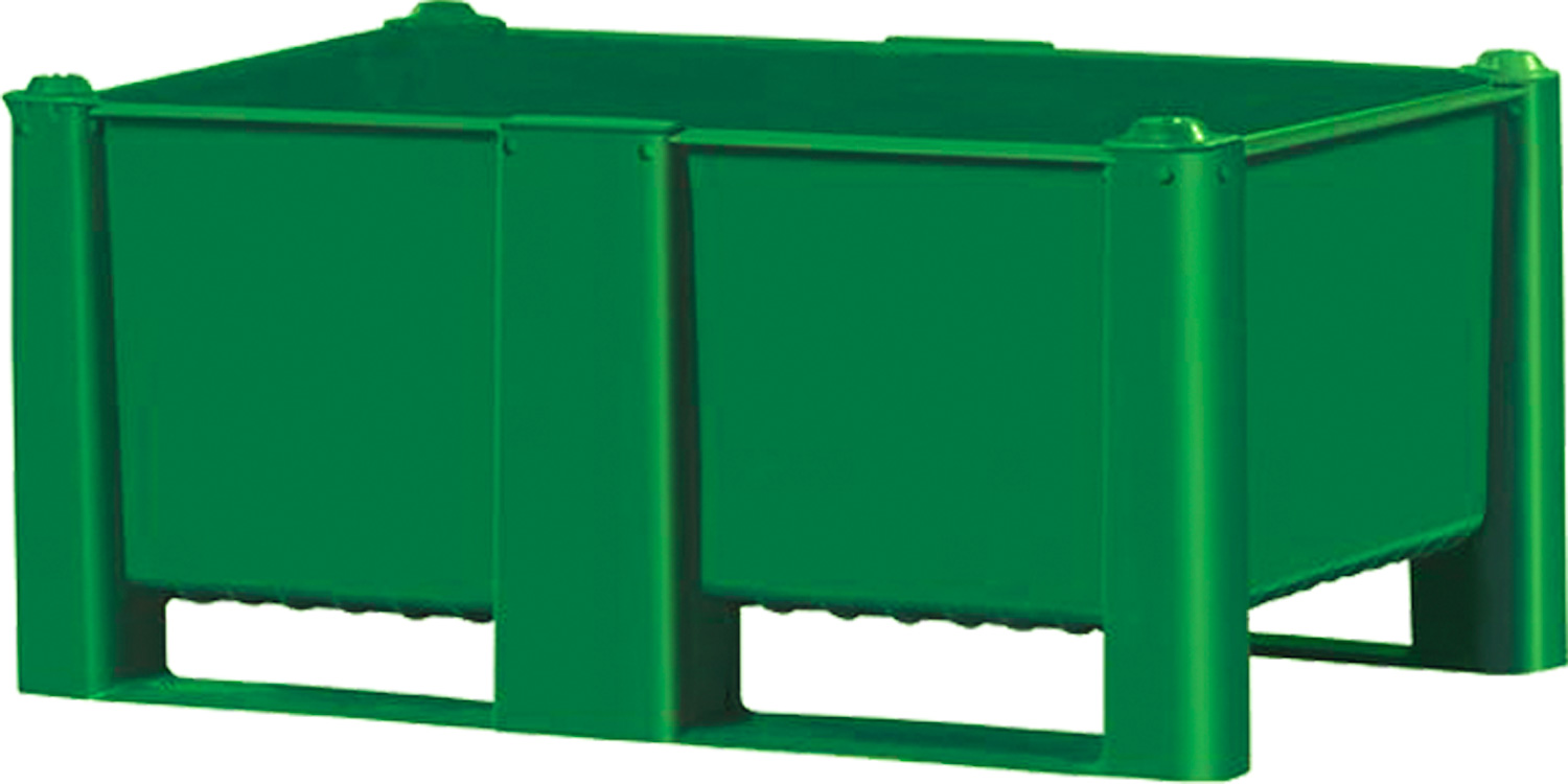 BoxPallet сплошной зеленый 11-080-LA (540) Полиэтилен низкого давления (HDPE)