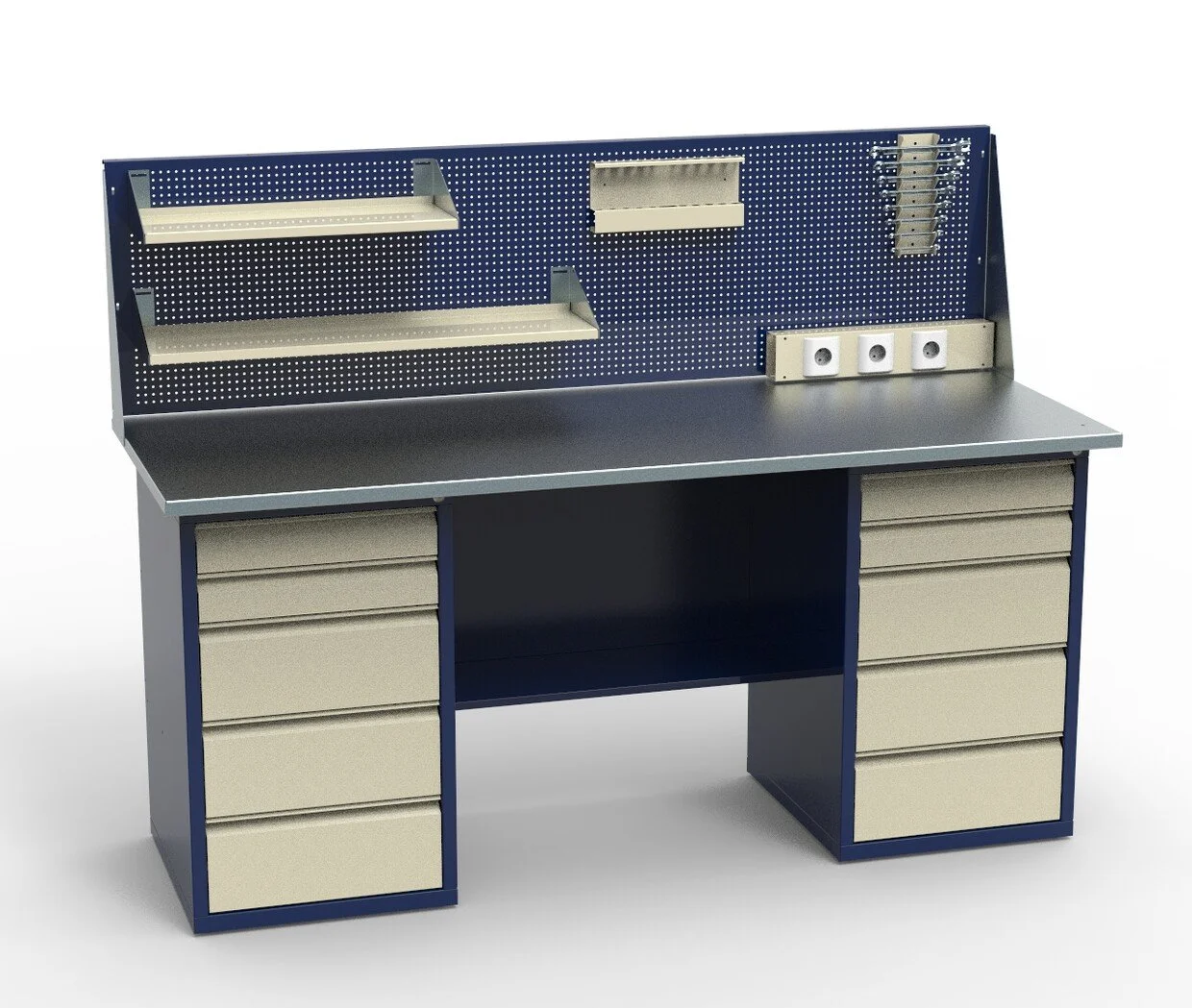 Верстак слесарный двухтумбовый СВ-2Т.05.05.19_сб1