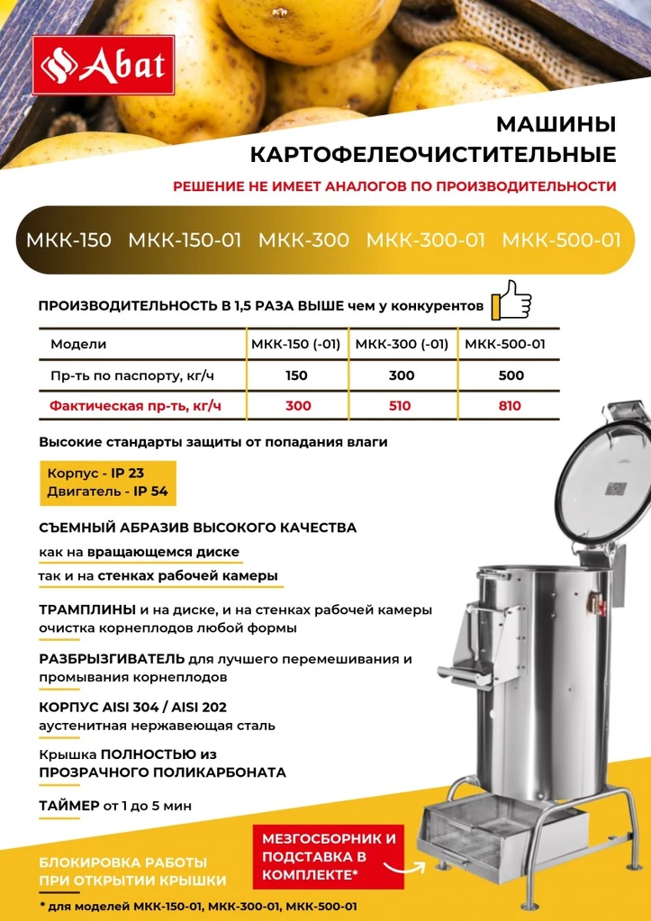 Машина картофелеочистительная кухонная типа МКК-300