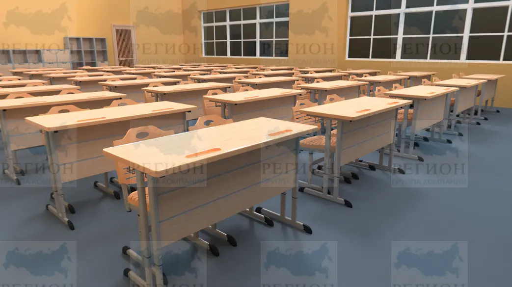 Парта ученическая школьная двухместная ДУ-25