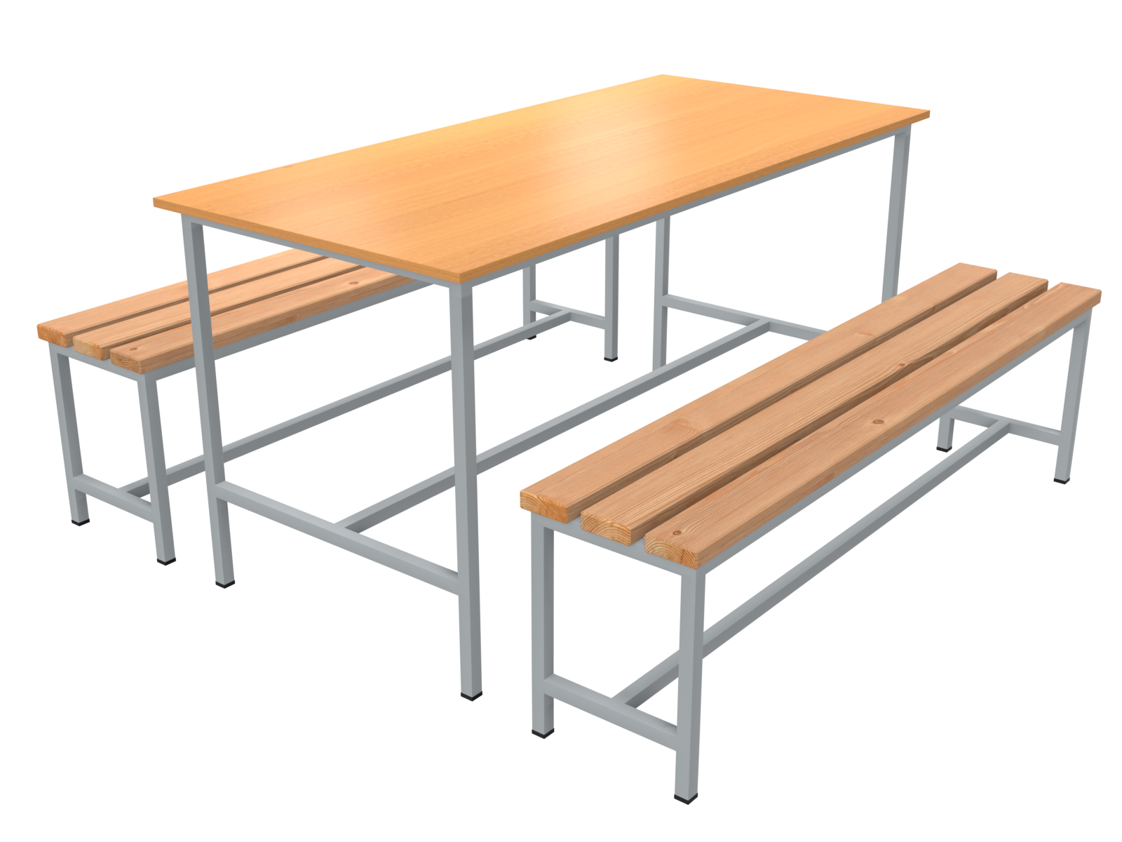 Обеденная группа для рабочих Эконом — СД/Р-ОГ-1500 стол кухонный и лавки для столовой