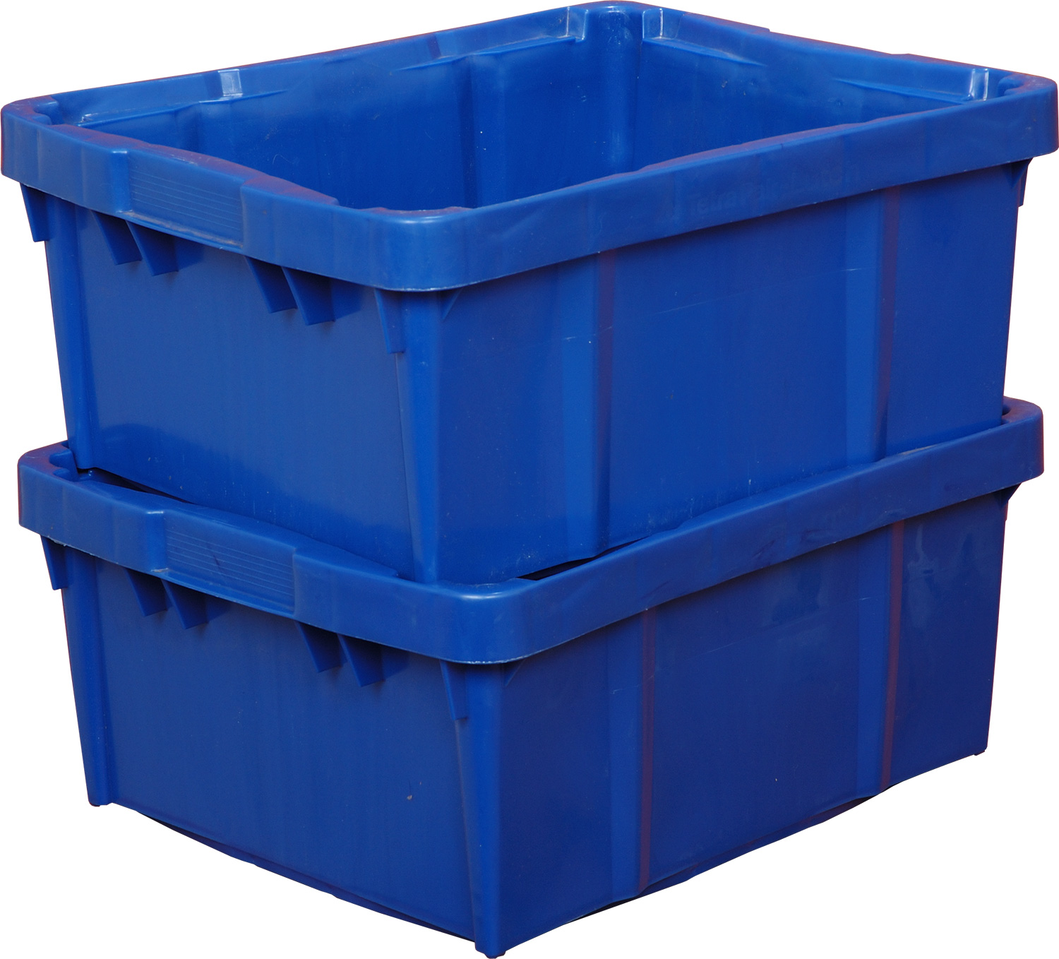 Ящик молочный 304 м "Тетра-брик" размером 480х392х220 мм 0,5 л синий морозостойкий пластиковый