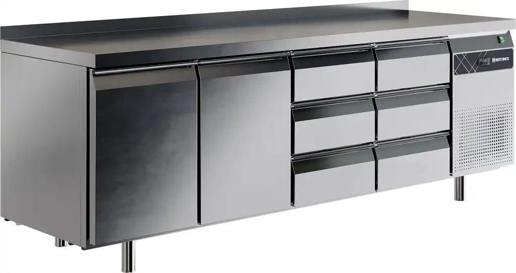 Стол холодильный RESTOINOX SHS-1133GN-B (2 дв.+6 ящ.)