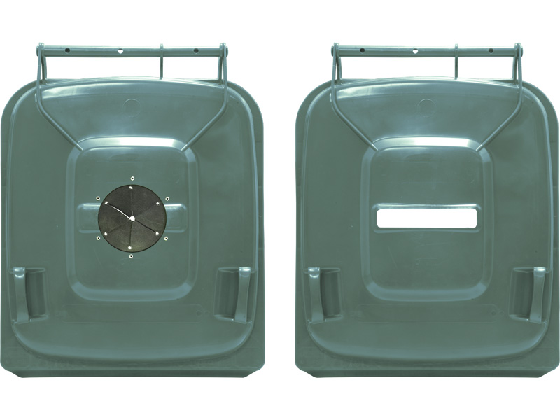 Мусорный контейнер МКТ 240 зеленый 730x580x1060 мм Полиэтилен низкого давления (HDPE) 240 л