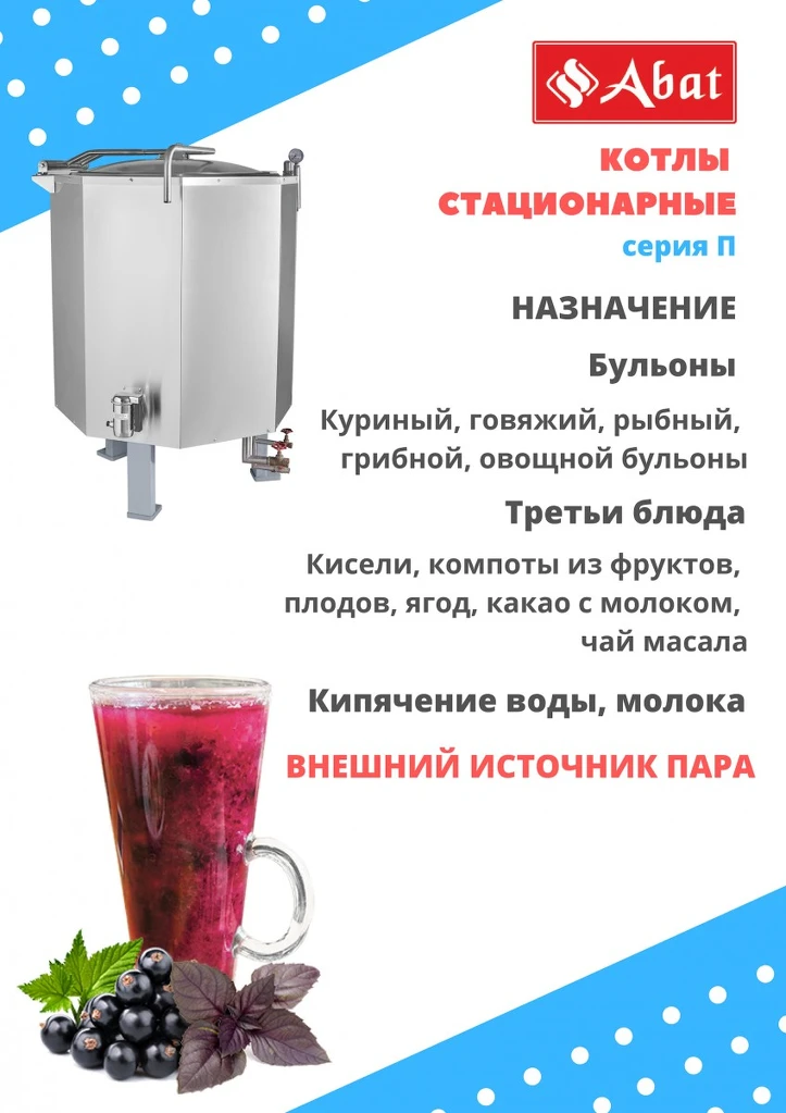 Котел пищеварочный КПЭМ-250П (паровой)
