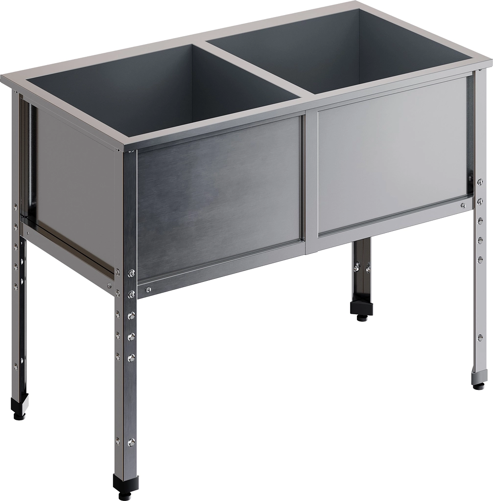 Ванна моечная двухсекционная RESTOINOX ВМС-2/4-ЭЦ