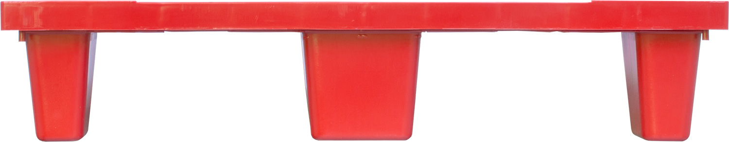 Паллет пластиковый - TR 1208 L 1200х800х160 перфорированный на 9 ножках вкладываемый красный