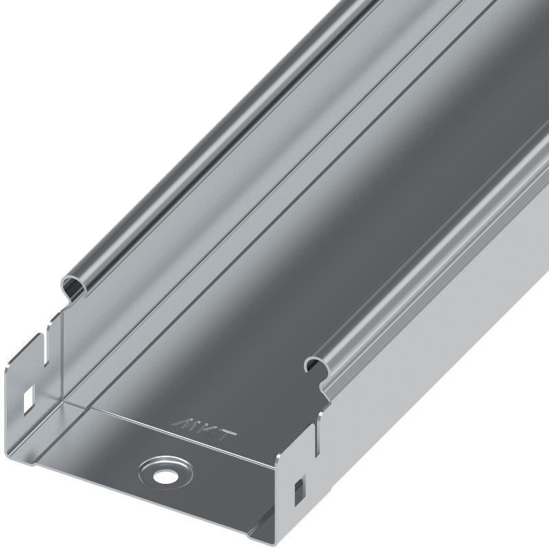 Лоток неперфорированный 100х200х3000 мм, толщина 1,0 мм, горячий цинк