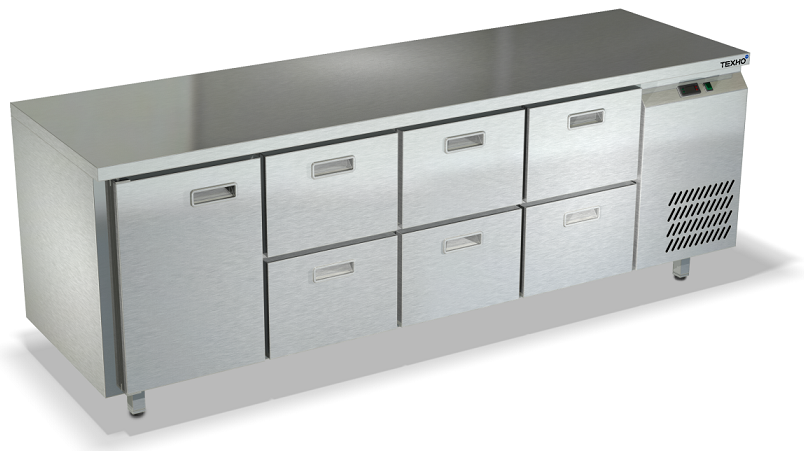 Морозильный стол для профессиональной кухни боковой агрегат, столешница камень, без борта СПБ/М-322/16-2206 (2280x600x850 мм)