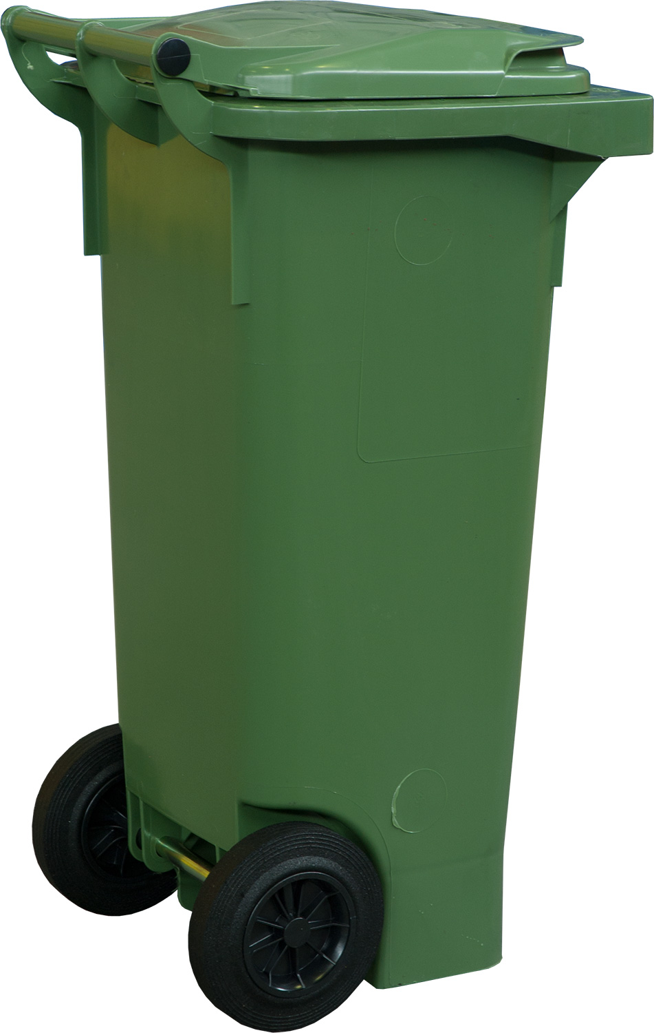 Мусорный контейнер на колёсах MGB-80 зеленый маленький полиэтилен низкого давления HDPE