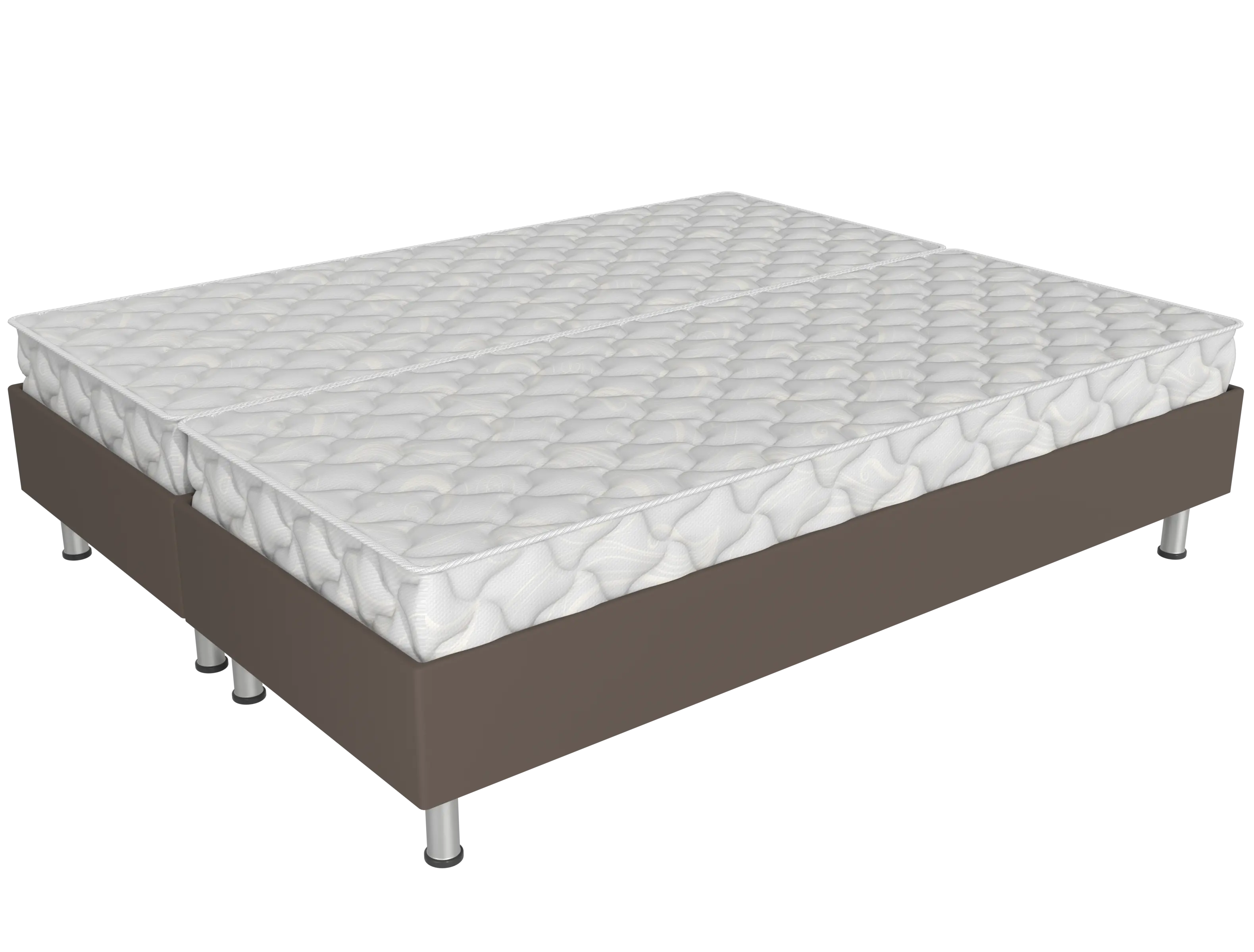 Спринг бокс СБ/2-200/160 коричневый с матрасами Престиж