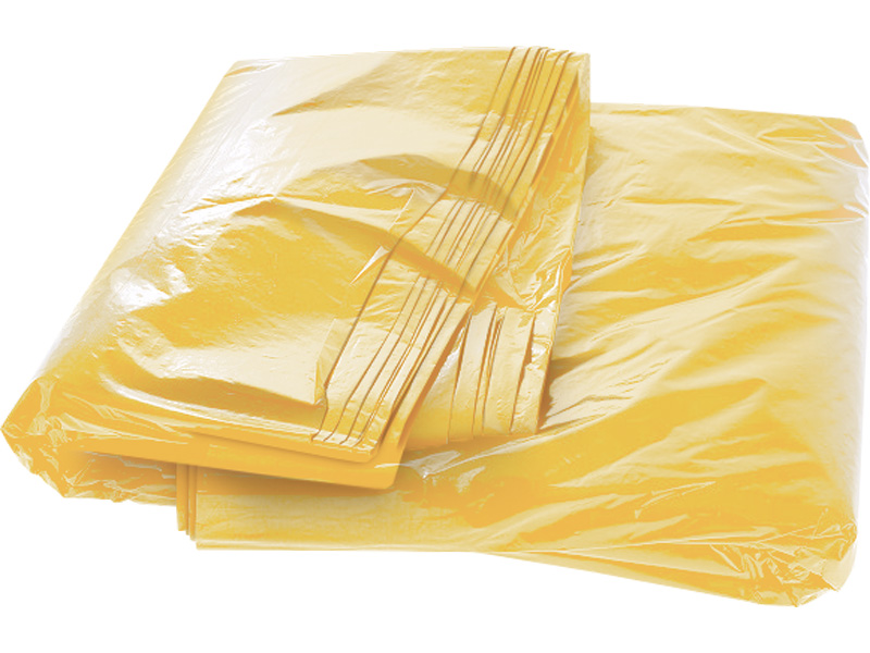 Пакет для мусора на 140-240 л в брикете (120х140 50 мкм) желтый