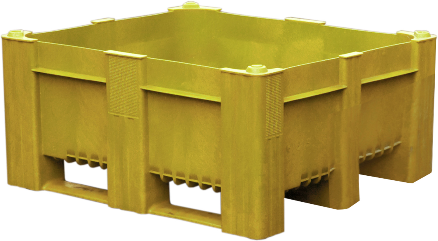 Контейнер BoxPallet 11-100-LA (540) размером 1200х1000х540 мм сплошной желтый