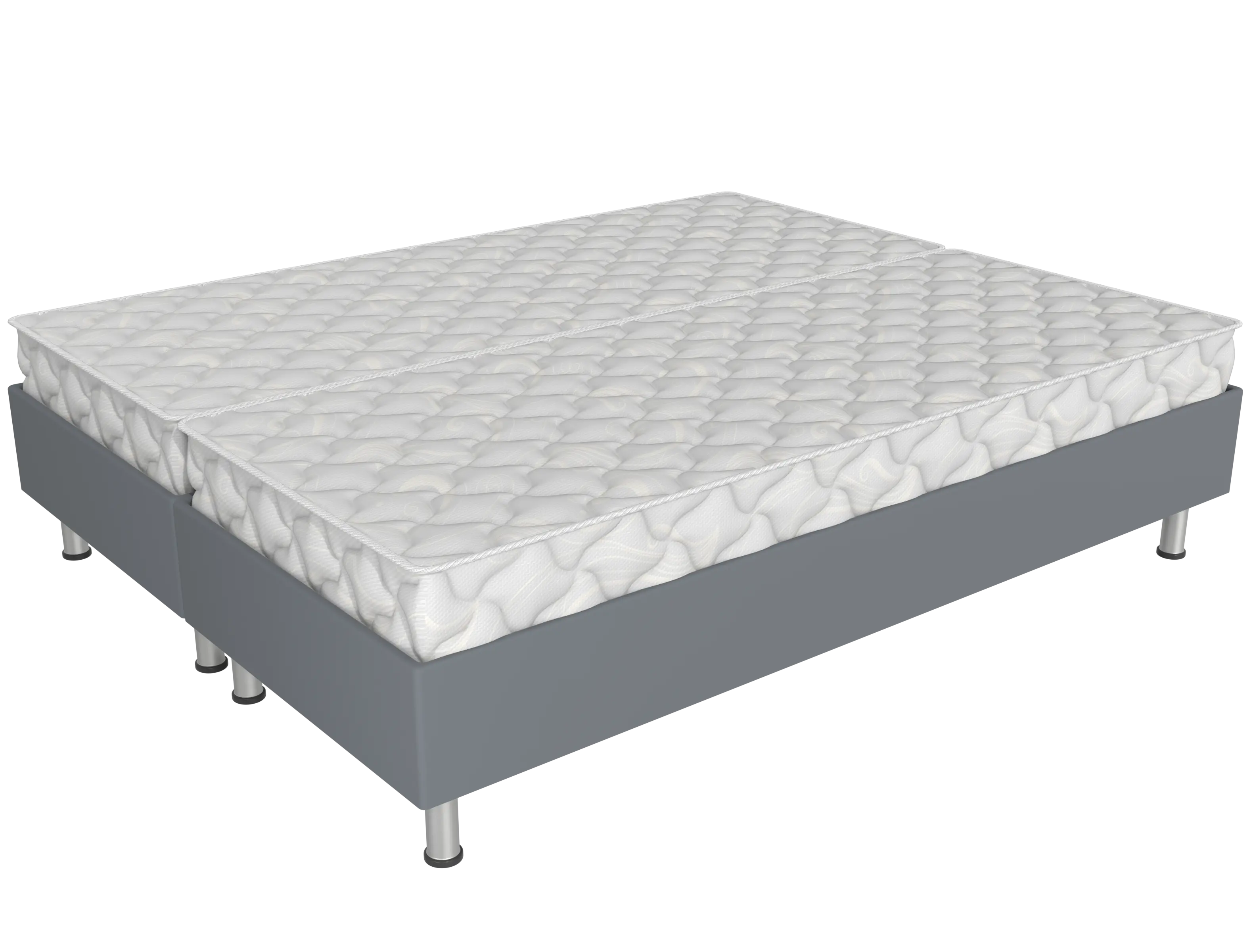 Спринг бокс СБ/2-200/180 серый с матрасами Верона