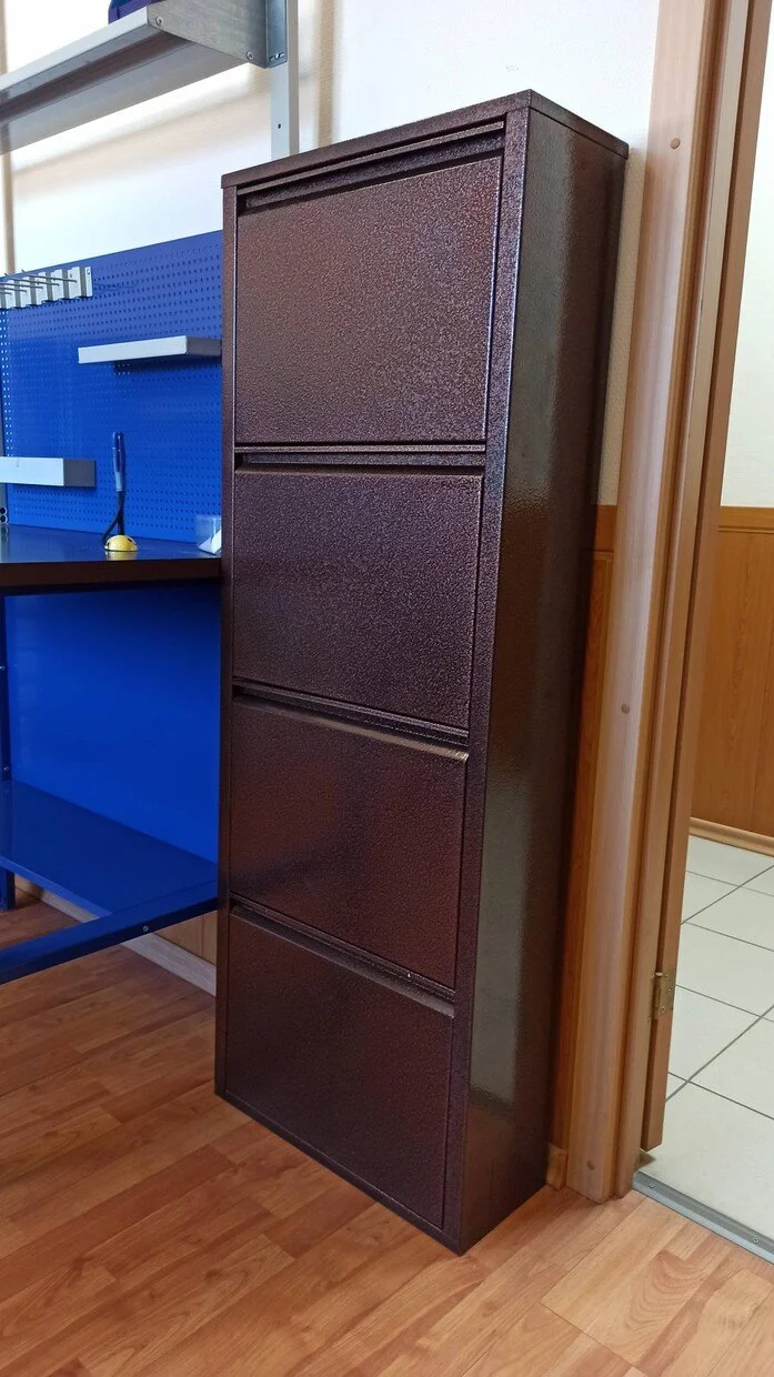 Фото - шкаф металлический для обуви об-3 медный антик