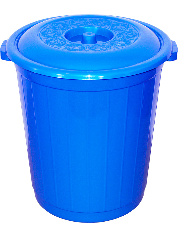 Бак ведро мусорное МБ-50-1 синий с крышкой